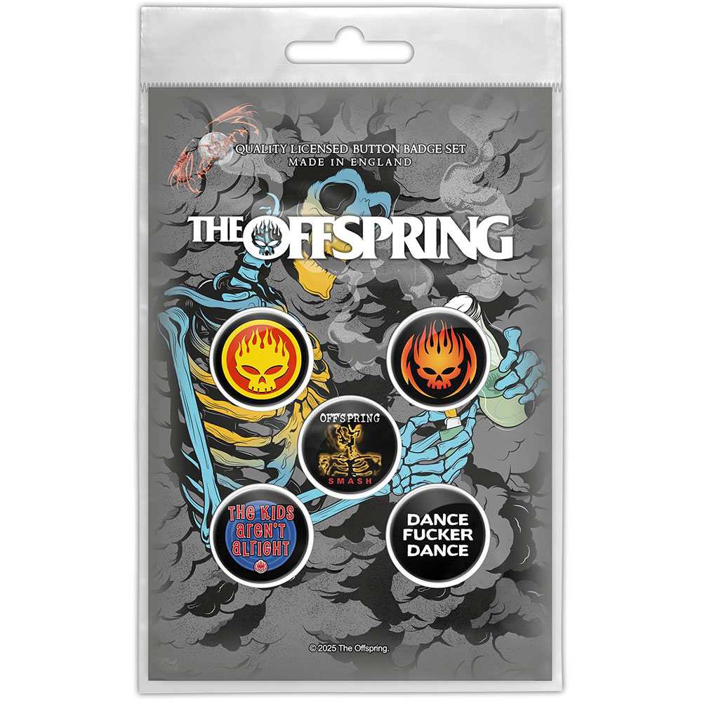 The Offspring - Skeleton Molotov Badge/button - Multicolours